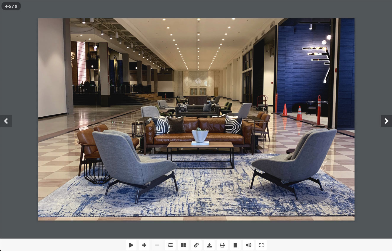 BEAR Construction Company interactive digital magazine spread layout