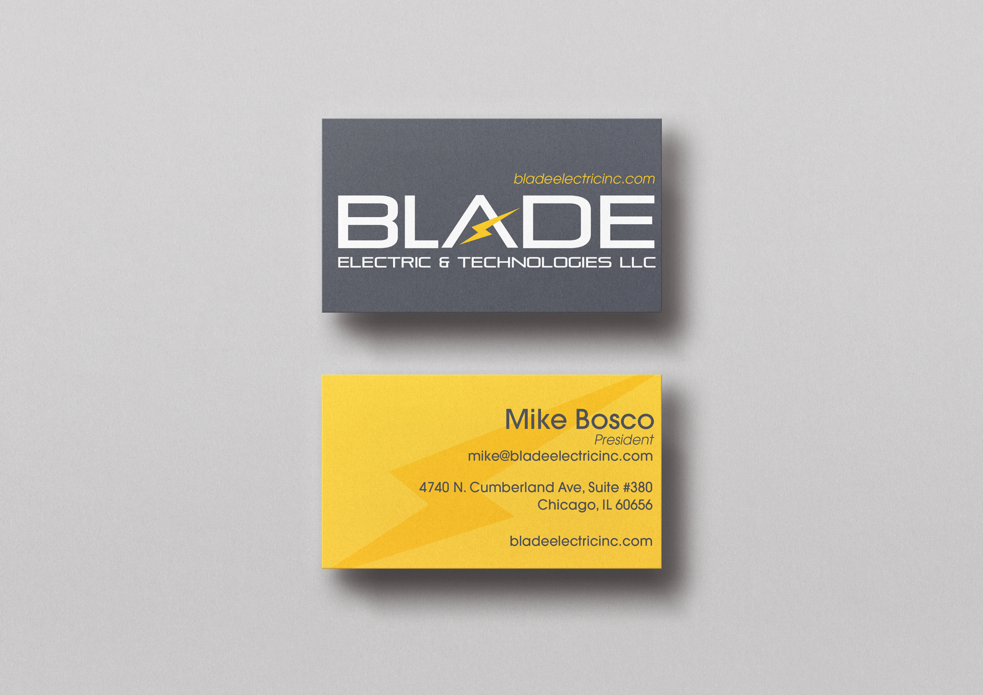 Blade Electric & Technologies LLC business card design