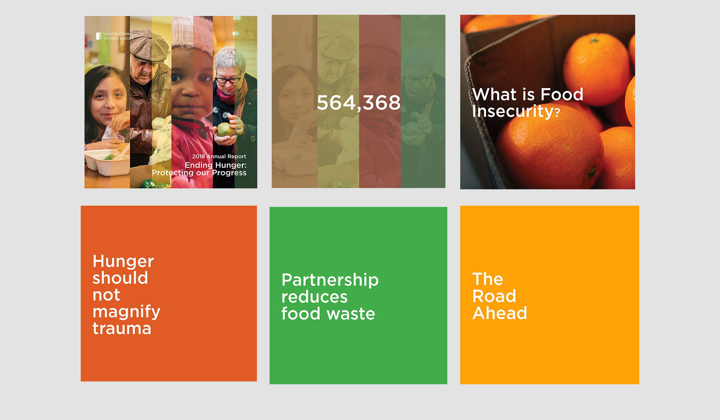 The Illinois Commission to End Hunger Instagram image post designs