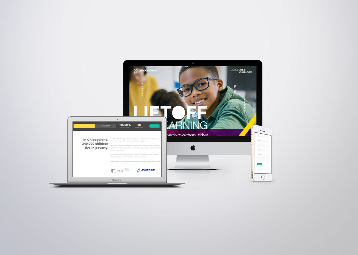 lift off for learning boeing employee drive website on desktop, tablet and mobile device