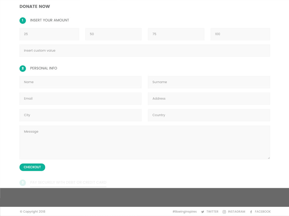 Image of lift off for learning boeing employee drive website donation form