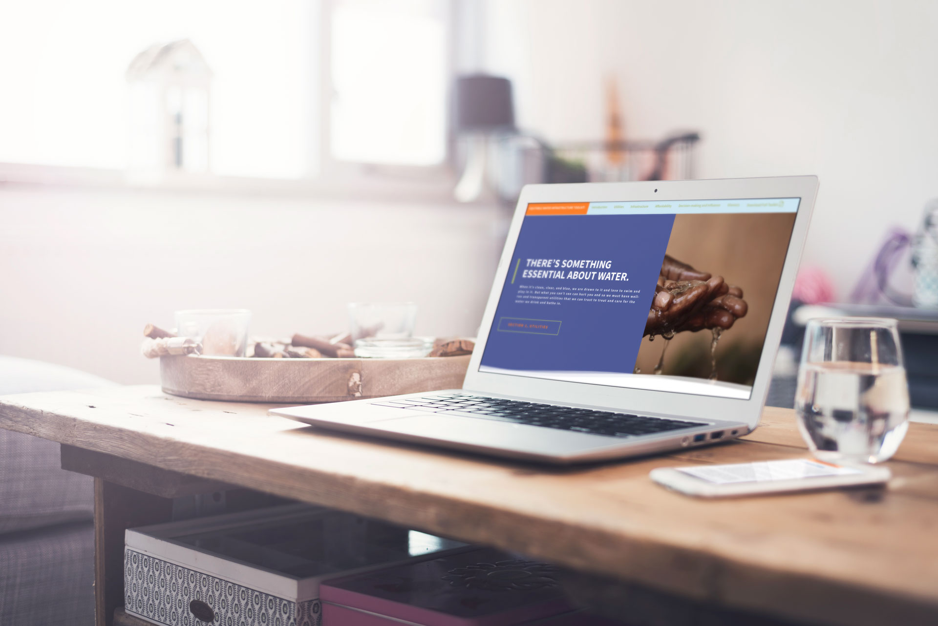 River Network Equitable Infrastructure Toolkit one page website Design