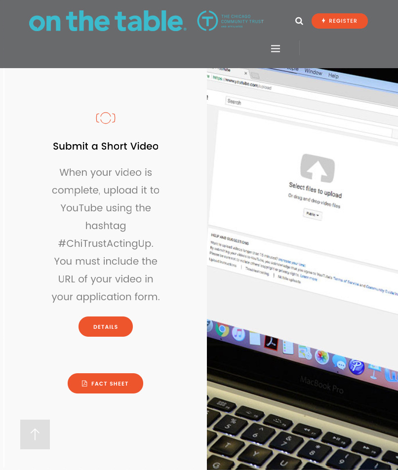 tablet Screnshot Screnshot of block of text and image on a page from the On The Table website